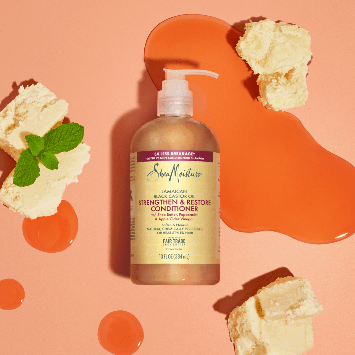 SheaMoisture, Jamaican Black Castor Oil Strengthen & Restore Conditioner – Repair and Hydrate Damaged Hair - Image 3