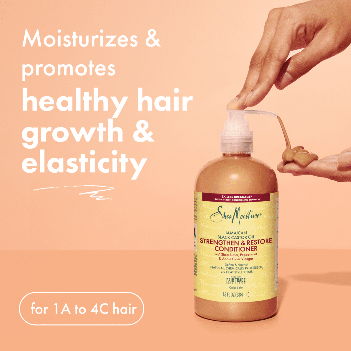 SheaMoisture, Jamaican Black Castor Oil Strengthen & Restore Conditioner – Repair and Hydrate Damaged Hair - Image 2