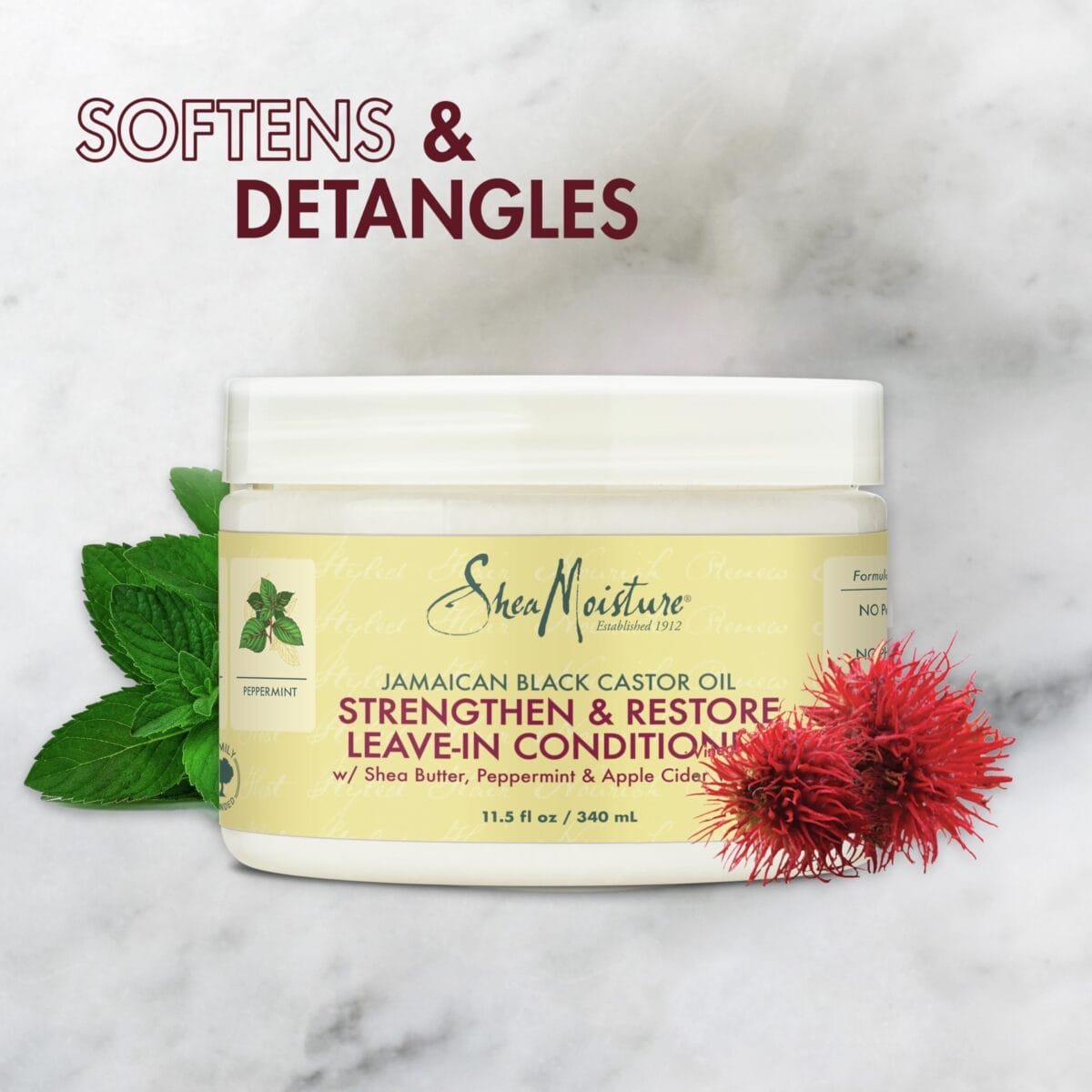 ⁦SheaMoisture, Leave-In Conditioner with Jamaican Black Castor Oil – Strengthen, Hydrate, and Detangle⁩ - الصورة ⁦3⁩