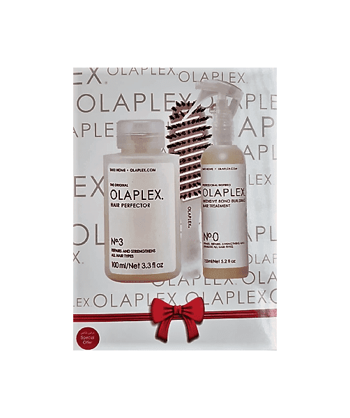 Olaplex No.0, No.3 and branded brush set