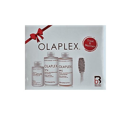 Olaplex No.3, No.4, No.5 and styling brush set