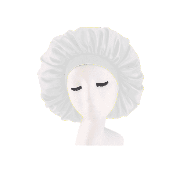 Silky Satin Bonnet - White