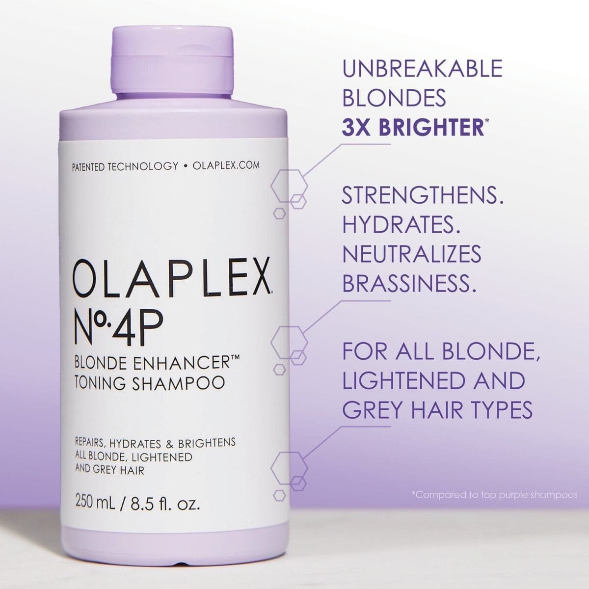 ⁦Olaplex, Nº.4P Blonde Enhancer Toning Shampoo⁩ - الصورة ⁦2⁩