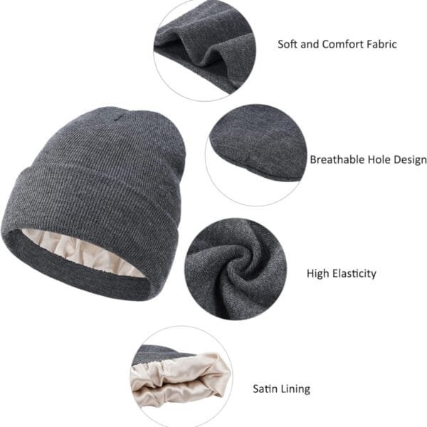 Satin Lined Winter Beanie
