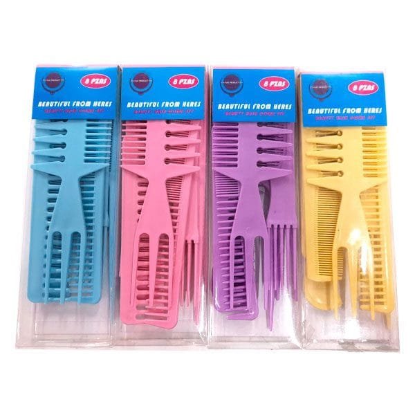 8Pcs/set Portable Comb Set curls, curly hair
