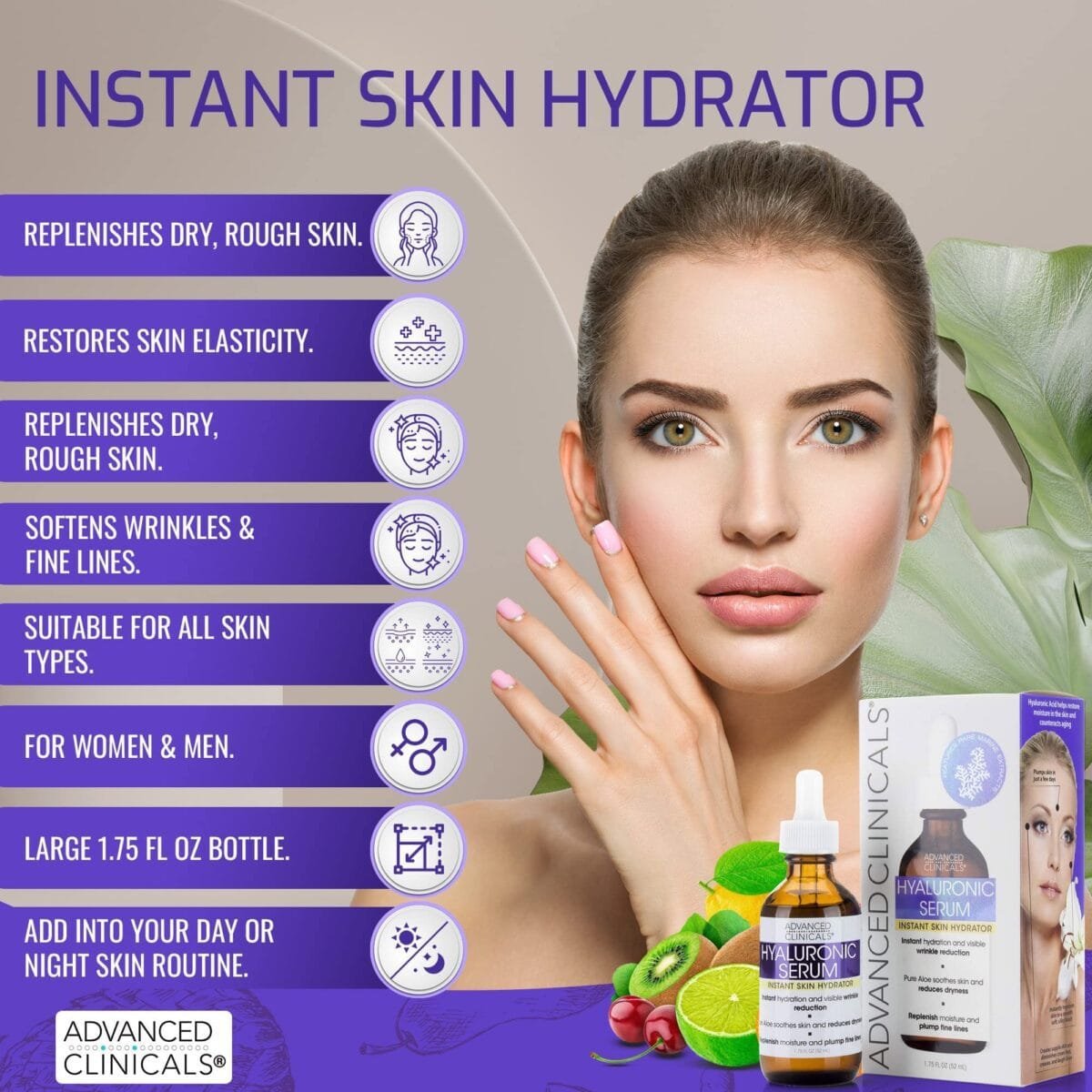 Advanced Clinicals, Hyaluronic Serum Instant Skin Hydrator - Image 6