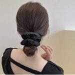 Premium Satin Silk Scrunchie with Rhinestones - Pick Your Color