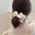 Premium Satin Silk Scrunchie with Rhinestones - Pick Your Color - Image 2