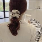 Premium Satin Silk Scrunchie with Rhinestones - Pick Your Color - Image 3