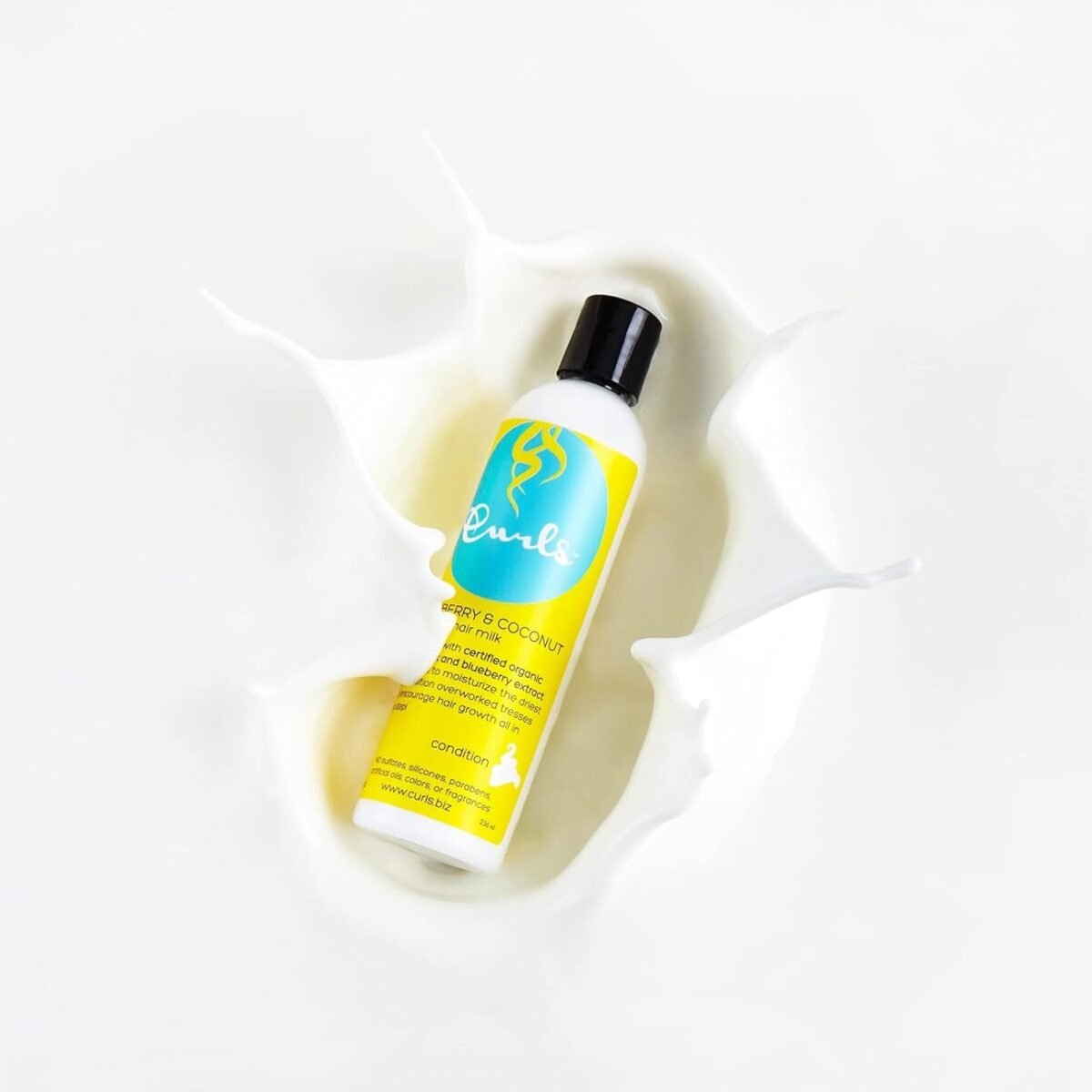 ⁦Curls Blueberry & Coconut Hair Milk – Moisturizing Leave-In Conditioner⁩ - الصورة ⁦2⁩