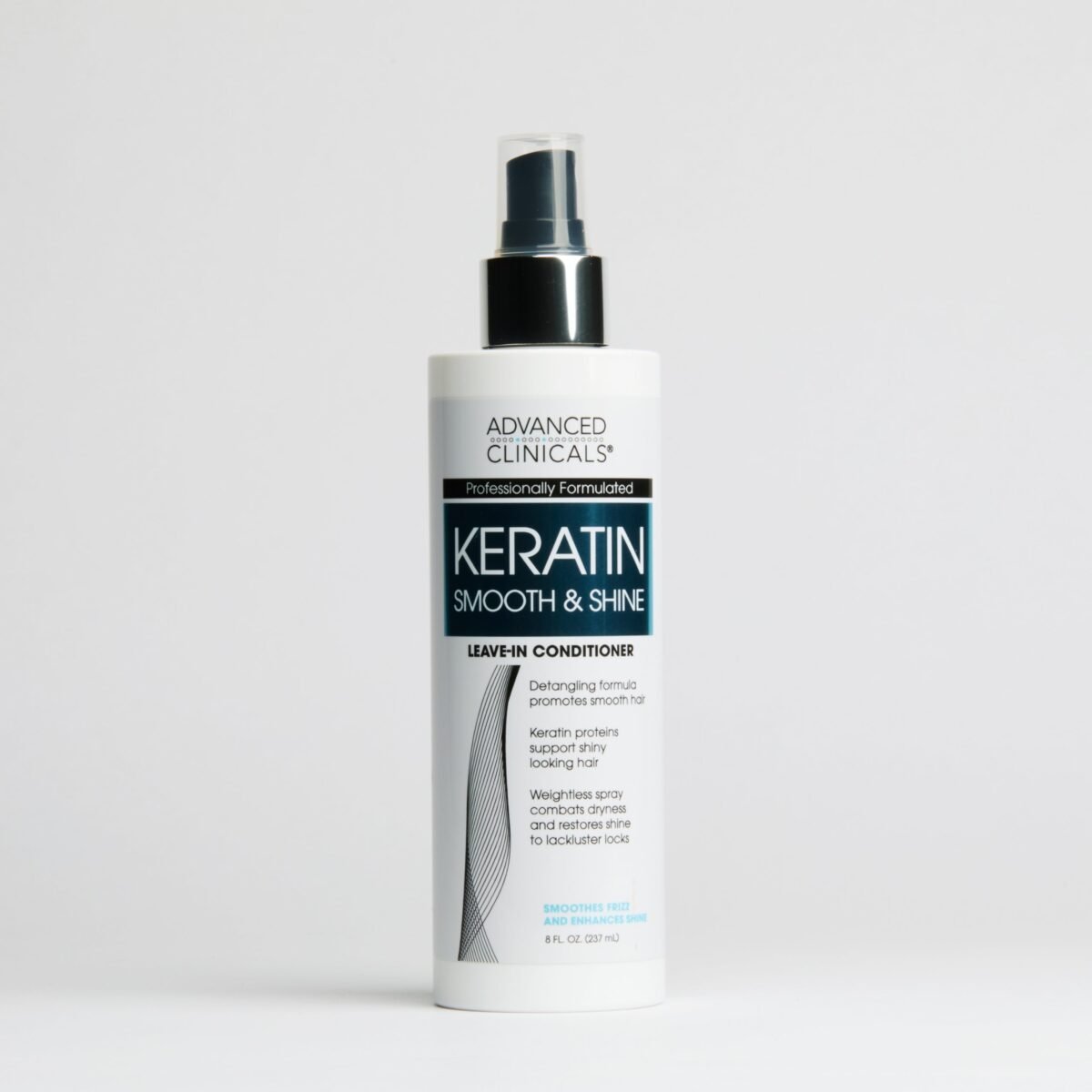 ⁦Advanced Clinicals Keratin Smooth & Shine Leave-In Conditioner Spray⁩ - الصورة ⁦2⁩
