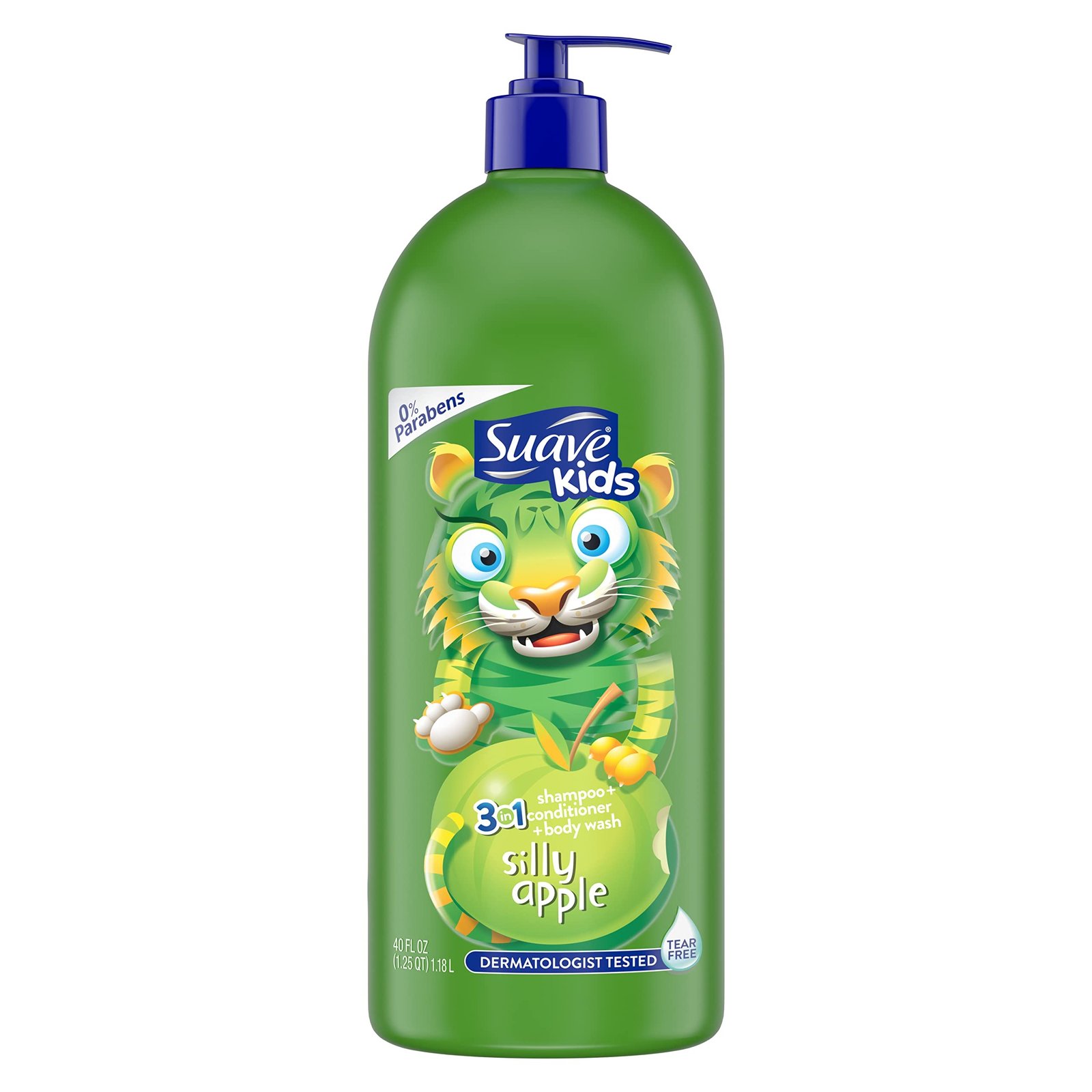 img_1122-2 Suave Kids 3 in 1 Silly Apple Shampoo, Conditioner & Body Wash 1.18L – Tear-Free Kids 3-in-1 Gentle Cleansing Formula - الصورة 1