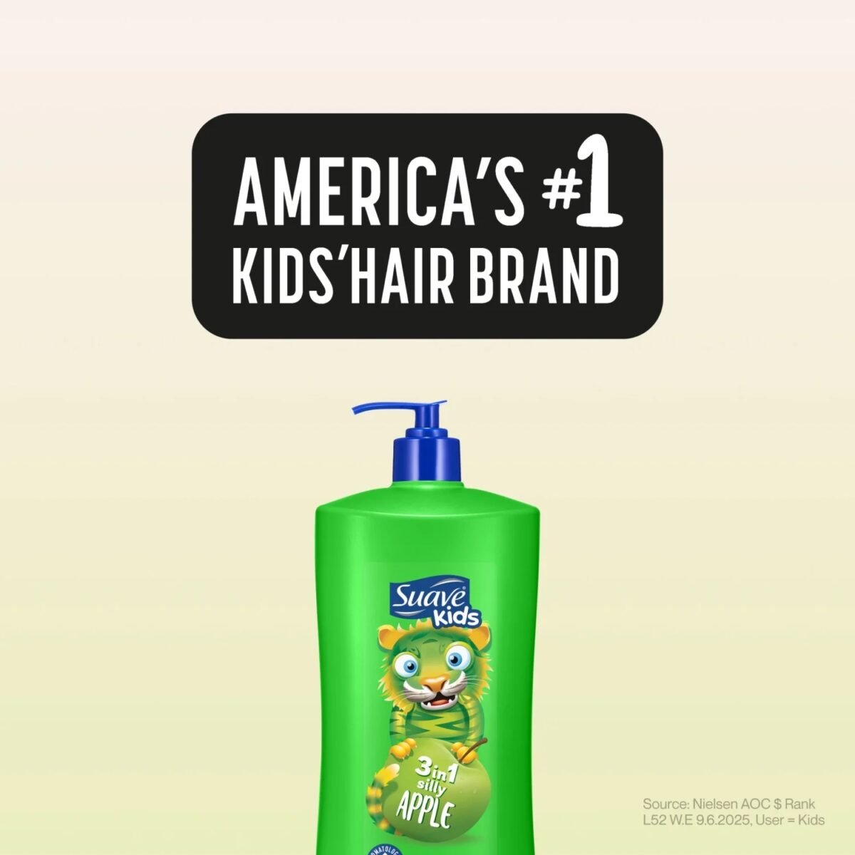 ⁦Suave Kids 3 in 1 Silly Apple Shampoo, Conditioner & Body Wash 1.18L – Tear-Free Kids 3-in-1 Gentle Cleansing Formula⁩ - الصورة ⁦6⁩