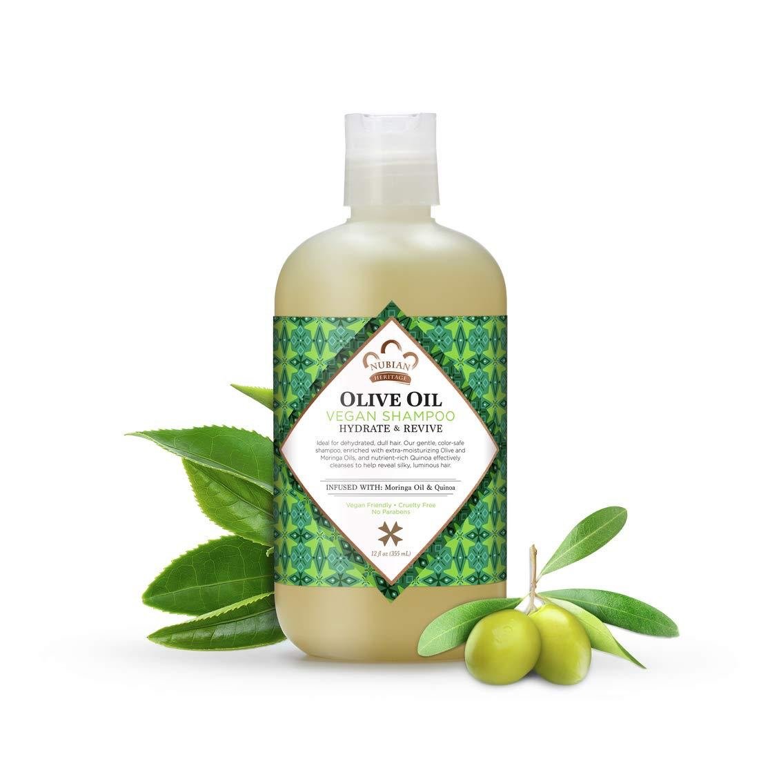 img_1129 Nubian Heritage Olive Oil Vegan Shampoo 384ml – Hydrating Vegan Shampoo for Dry, Curly & Wavy Hair - الصورة 1
