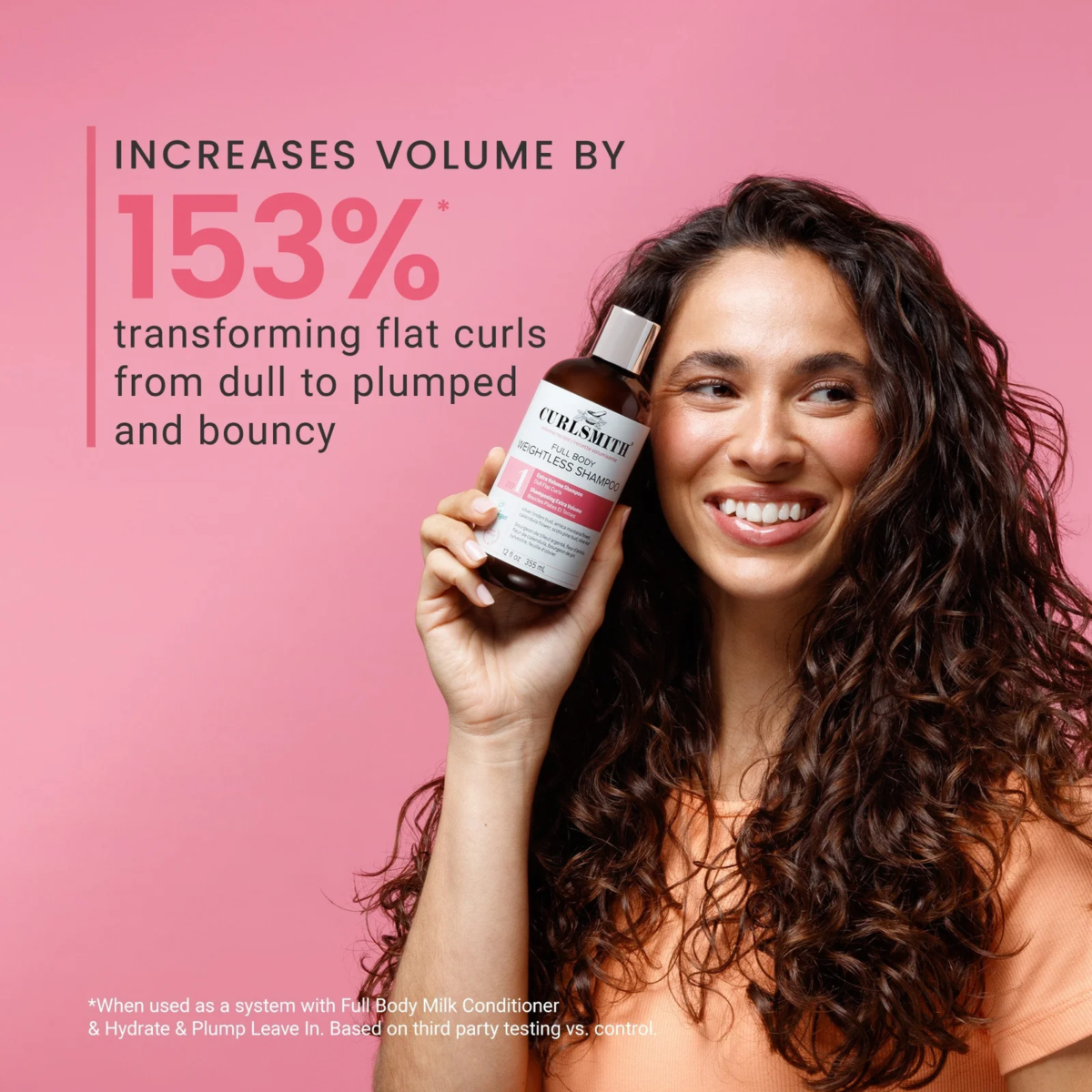 ⁦CurlSmith Full Body Weightless Shampoo 355ml – Volumizing Shampoo for Fine, Flat Curly Hair (Sulphate-Free, Silicone-Free)⁩ - الصورة ⁦5⁩