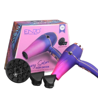 ENZO Professional EN-8001 Ionic Hair Dryer with Diffuser for Curly & Wavy Hair - Image 4