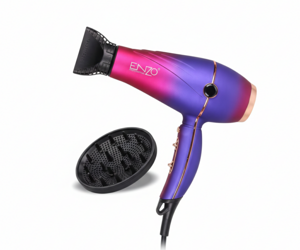 ENZO Professional EN-8001 Ionic Hair Dryer with Diffuser for Curly & Wavy Hair - Image 3